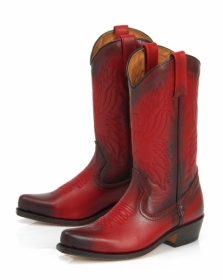 Santiag red leather boot