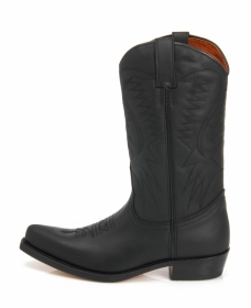 Cowboy Boots Black Leather Ladies