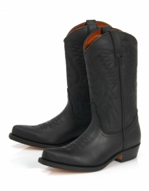 Cowboy Boots Black Leather Ladies
