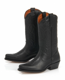 Santiag black leather boots