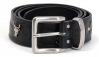 Leather belt  EMBOSSED with silver details